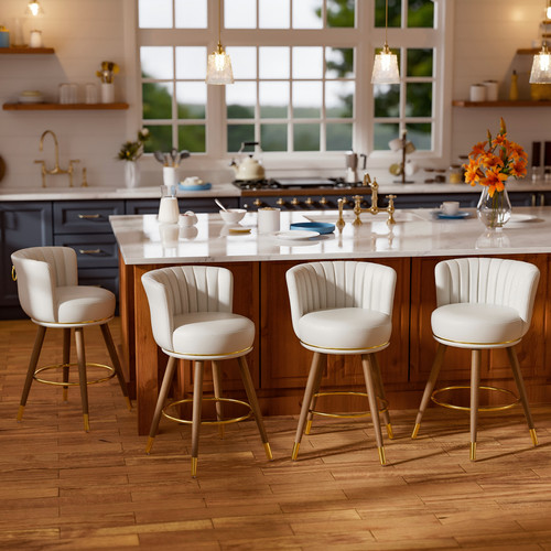 Bar stools set 4 pu - bar,
